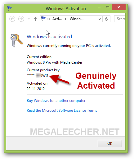 Fully activated windows 8