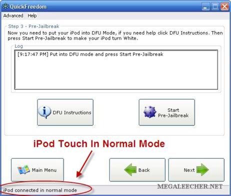 iPod Touch Normal Mode