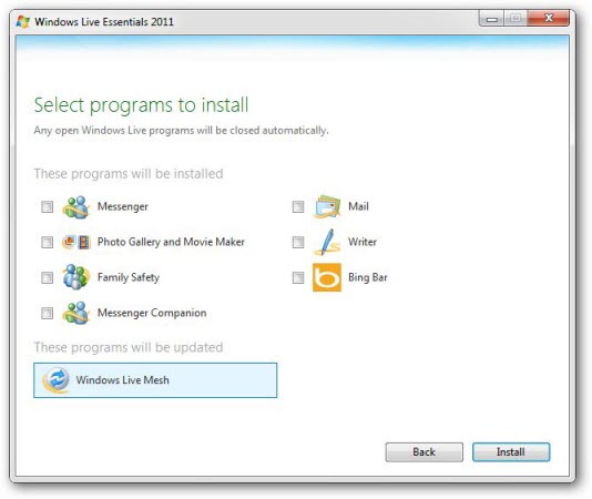 Microsoft Windows Live Essentials 2011 Installer