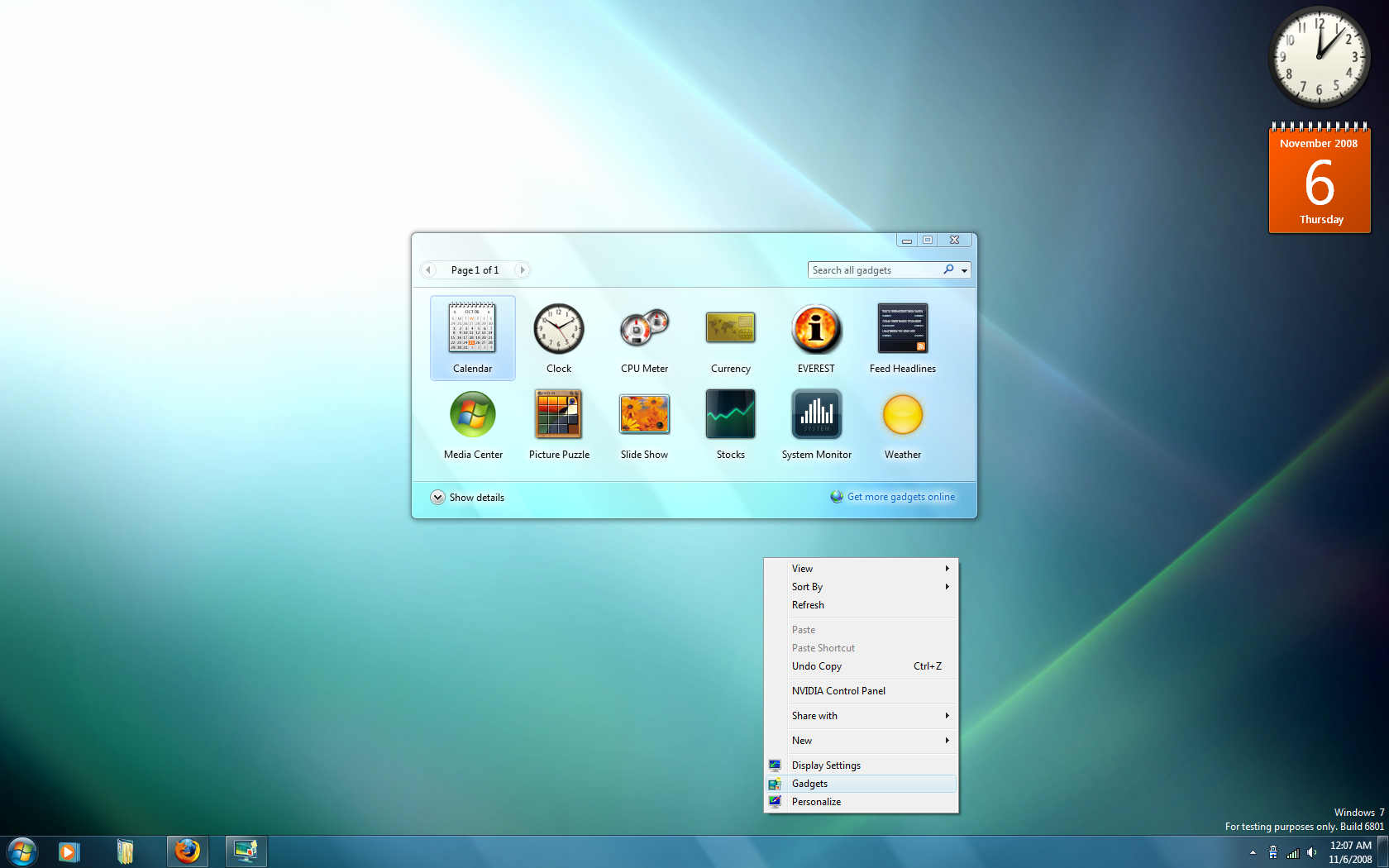 Windows 7 Screenshots and Video
