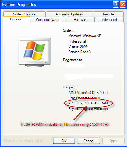 Max Memory Limits For 64-Bit Windows Vista