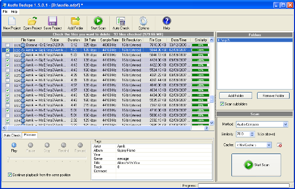 Audio Dedupe Duplicate Music Scanner