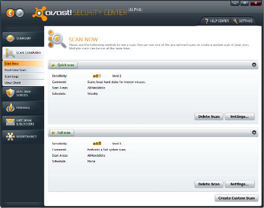 avast 5 scanning engine