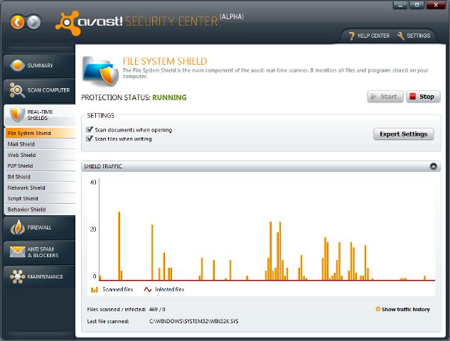 avast! Security Center Version 5