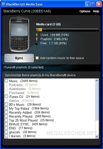 BlackBerry Media Sync