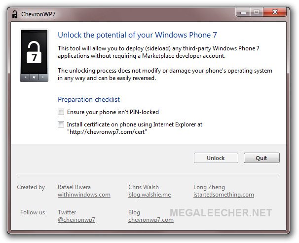 Windows Phone 7 Unlocker