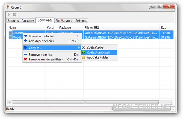 Transfer Downloads To Cydia On iPhone