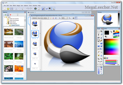 iCoFX Icon Editor Main Screen