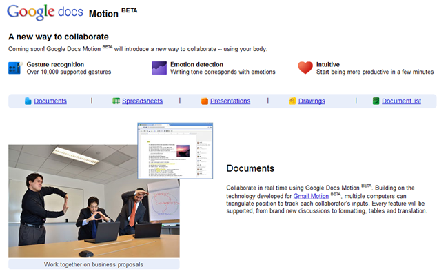 Google Docs Motion