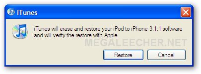 Confirm iPod OS Restore