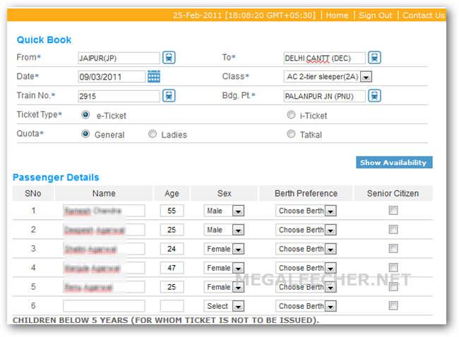 tatkal booking timing