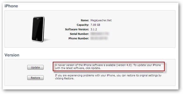 Apple Firmware Update 4 - iOS4 Download