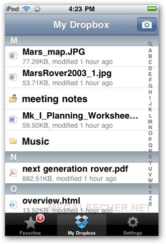 Dropbox for iPhone