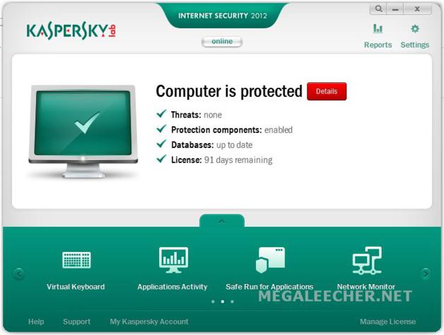 Kaspersky Internet Security 2012 First beta
