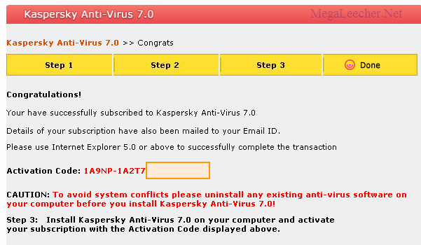 KAV 7 Activation Key