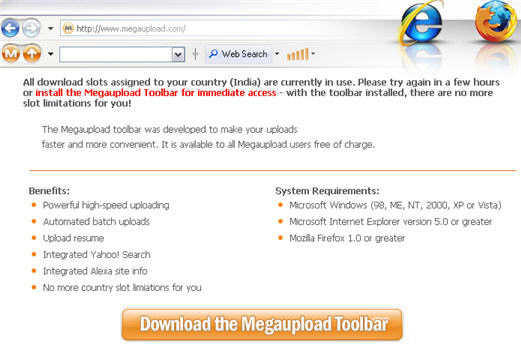 Megaupload Spyware