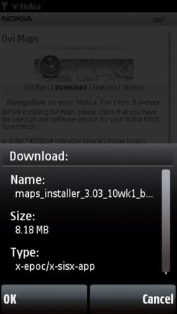 Nokia Ovi Maps Installation