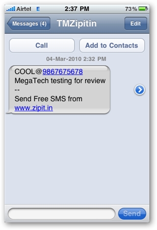 Received SMS