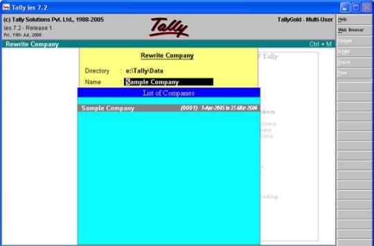 Tally Data Recovery