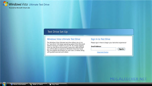 Windows Vista Virtual Machine Image