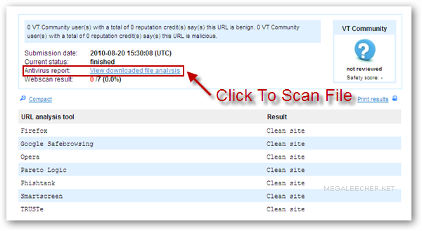 VirusTotal File Scanner