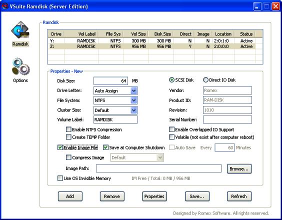 Free Ramdisk Suite Interface