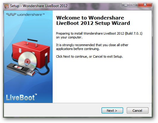 Wondershare Live Boot 2012