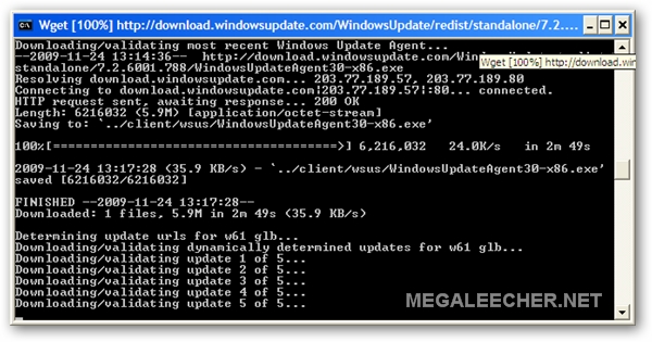 WSUS Offline Updater Downloading Updates